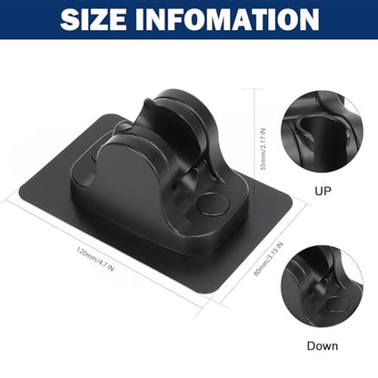 NearMoon Self Adhesive Shower Head Holder-Adjustable Handheld Shower Holder NO Drilling Wall Mount Waterproof (1 Pack, Matte Black) - style: Matte Black