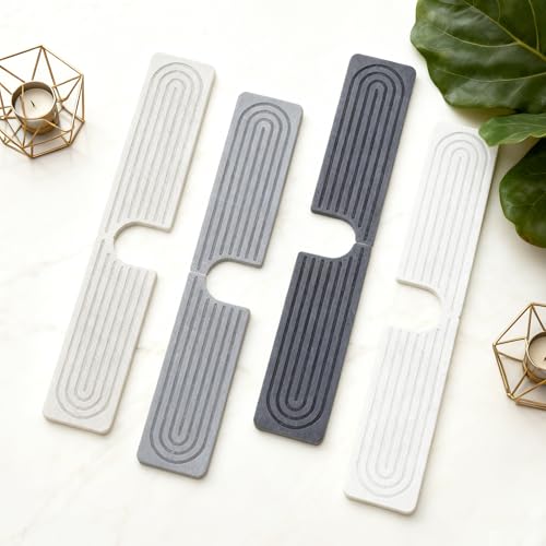 23.6"*3.9" Water absorbing Instant Dry Stone Sink faucet mat (white)