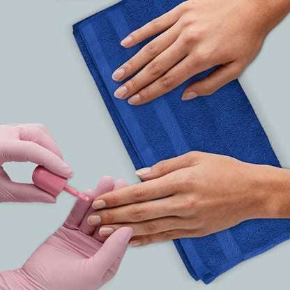 Avalon Towels Wash Cloths 12 Pack Royal Blue 100% Cotton Washcloths 12x12 Face Towels, Wash Rags, Facial Towel, fingertip Towel for Bathroom, Royal Blue Washcloth - color: Royal Blue