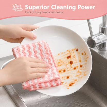 10 Pack Mircofiber Dish Cloths, Upgrade Kitchen Dish Rags, Reusable Cleaning Cloths, Kitchen Washcloths Towels, Lint Free/Absorbent/Nonstick Oil Kitchen Rags, 10''x10'' (Blue) - color: Blue, size: NEW 10 x 10 Inch - 10PCS