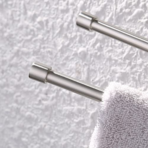 KES Bathroom Towel Bar 13.8 Inch, Swing Out 2-Arm, Wall Mounted | Holder, SUS304 Stainless Steel Brushed Finish, A2102S2-2 - color: Brushed Finish, size: 13.8-Inch (2 Bars)