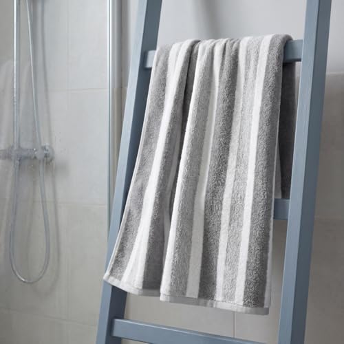 Premium 5-Piece Bath Towel Set | 100% Microfiber Ultra Soft & Quick Dry | Large Bath Towels, Hand Towels & Washcloths for Bathroom, Spa, Gym, | 1 Bath, 2 Hand, 2 Washcloths | Gray - color: Gray, size: 5 Pcs