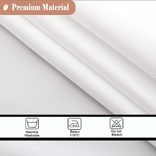 UFRIDAY Long White 72x78 inches Shower Curtain with Mesh Window, Washable Fabric Shower Curtain for Bathroom Sets,Weighted Bottom Hem, 72 x 78 Inch, Modern - color: White, size: 72"W x 78"L (Pack of 1)