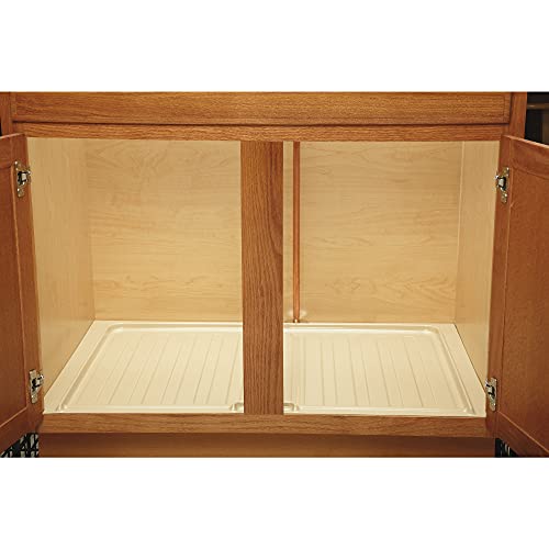 REV-A-SHELF Silver Polymer Trim-to-Fit Drip Tray for 33" - 36" Sink Base Cabinets - color: Silver, size: 34.5" x 23.3" x 0.8"