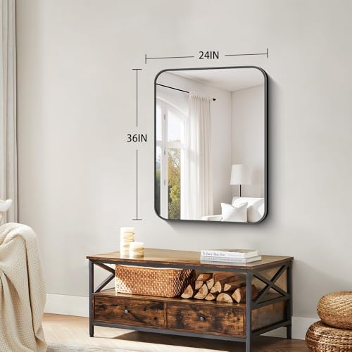 Koonmi Bathroom Wall Mirror,24x36 Inch Large Vanity Mirror for Over Sink - size: 36"L x 24"W