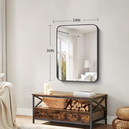 Koonmi Bathroom Wall Mirror,24x36 Inch Large Vanity Mirror for Over Sink - size: 36"L x 24"W