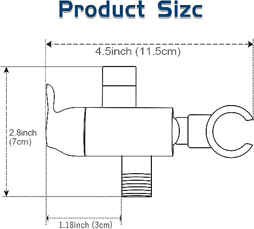 Shower Arm Diverter with Handshower Mount, G1/2 Brass Shower Diverter Valve Bathroom Universal Shower System Replacement for Handheld Shower and Fixed Shower Head(Polished Chrome) - color: Polished Chrome