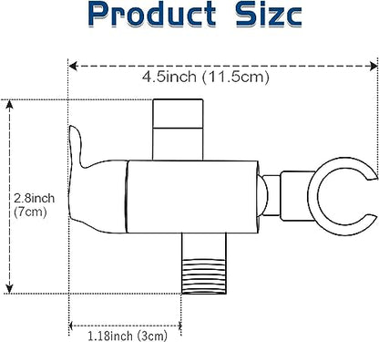 Shower Arm Diverter with Handshower Mount, G1/2 Brass Shower Diverter Valve Bathroom Universal Shower System Replacement for Handheld Shower and Fixed Shower Head(Polished Chrome) - color: Polished Chrome