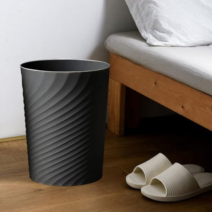 Bathroom Trash Can 1.8 Gallon Small Waste Basket Garbage Can for Bedroom Office Kitchen, 2 Pcak Black - color: Ptch Black