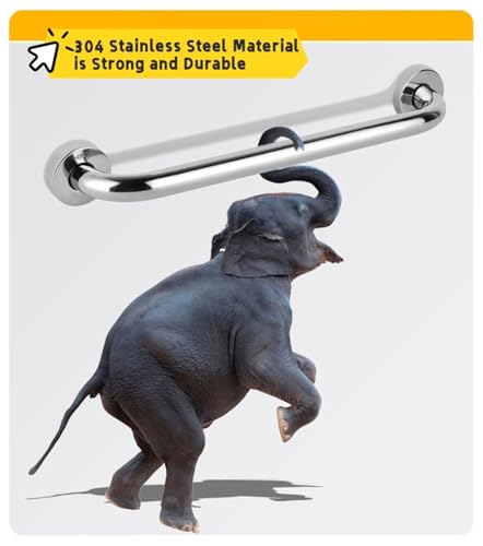 Grab Bar Featuring Anti-Slip Handrail Bathroom Bathtube Shower Safety Rail 304 Stainless Bathroom Grab Bar for Elderly Disabled Injury - size: 23.6inch