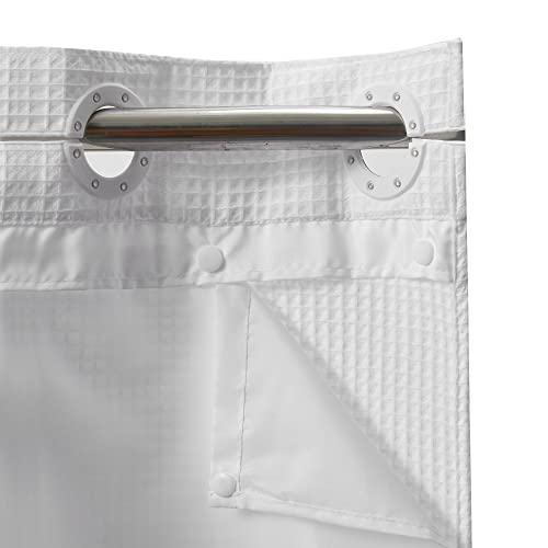 River Dream Snap in Shower Curtain Liner Replacement,Fit 36 x 74 Stall No Window Shower Curtain (36 x 69, Fabric) - size: 36"W x 69"L (Pack of 1)