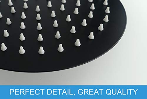 NearMoon Rain Shower Head, Ultra-Thin Design-Pressure Boosting, Awesome Some Experience, High Flow Stainless Steel Rainfall Head (6 Inch,Matte Black) - color: Matte Black, size: 6 Inch
