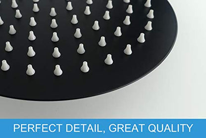 NearMoon Rain Shower Head, Ultra-Thin Design-Pressure Boosting, Awesome Some Experience, High Flow Stainless Steel Rainfall Head (6 Inch,Matte Black) - color: Matte Black, size: 6 Inch