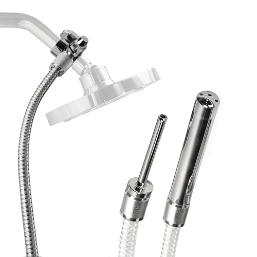 Cleanstream Shower Enema System with 6Foot Metal Hose, Dual Nozzle Set - color: Shower Enema System