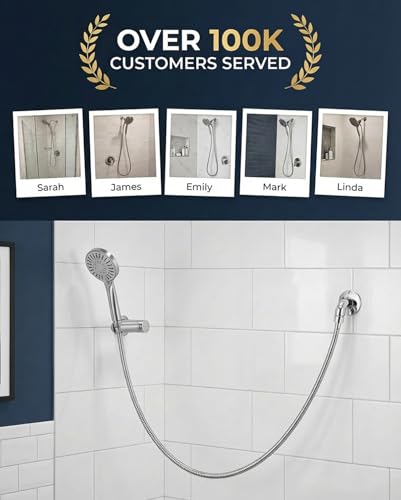39 Inch Short Shower Hose for Bidet Sprayer & RV Wet Bath - Flexible Stainless Steel Replacement for Utility Sinks- Brass Connectors, G1/2 Inch Universal Fit - size: 39 inches