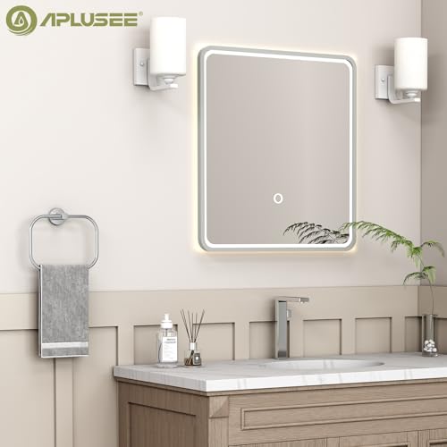 Square Hand Towel Ring for Bathroom Sink, Chrome, Wall Mounted | Rustproof Stainless Steel Towel Holder, 180° Swivel Ring for Easy Towel Access, Quiet & Smooth Rotating, Space-saving - color: Chrome