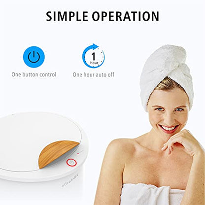 Towel Warmers Ultra Large Capacity Bucket Style 450W for Bathroom ETL FCC Certified Fits up to Two 40"x70" Towels, Blankets, Bathrobes with Auto Shut Off - color: White
