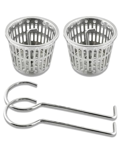 1 Pc Debris and Hair Strainer for Shower Drains Floor Drain, 2 Inch Stainless Steel Debris Basket Hair Trap Catcher with 1 Lifting Hook - Vertical Hook Style - size: Vertical hook Style