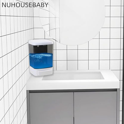 Manual Soap Dispenser Wall Mounted 33.8oz Bathroom Commercial | Durable ABS,Leak-proof,Rustproof.Big Capacity.Easy Install & Refill,Suitable Various Locations & Liquids.1000ML