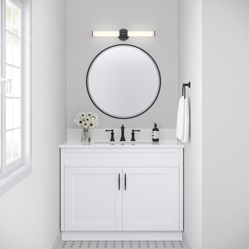 ML Lighting Trumann - 20W 1 LED Bath Vanity-4.7 Inches Tall and 24 Inches Wide-Matte Black Finish - color: Matte Black, size: 24-Inch