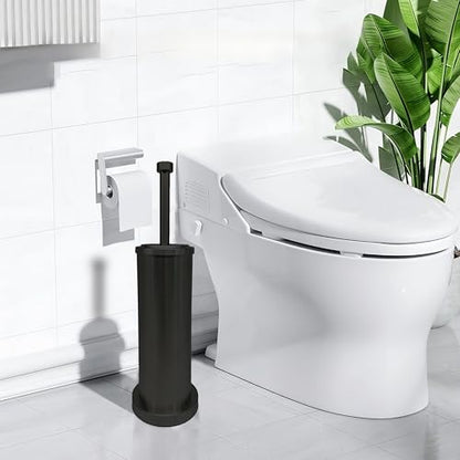 Matte Black Toilet Bowl Brush with Holder, Durable Bathroom Cleaning Tool, Modern Design for Easy Toilet Maintenance, Bathroom Cleaner Brush for Efficient Cleaning and Hygiene - color: Matte Black