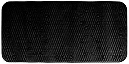 Home Expressions Deluxe Bathtub Mat Non Slip, Soft Foam Bath Mats for Bathroom Tub, Bathtub Mat with Drain Holes, Suction Cups- 36” X 17” (Black) - color: Black