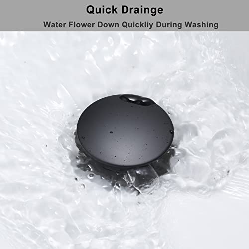 Bathroom Sink Drain, Pop Up Drain Stopper for Bathroom Sink and RV Sink, with Overflow, Matte Black Vessel Sink Drain, Built-in Anti-Clogging Strainer - color: Matte Black, style: Style A: pop up drain