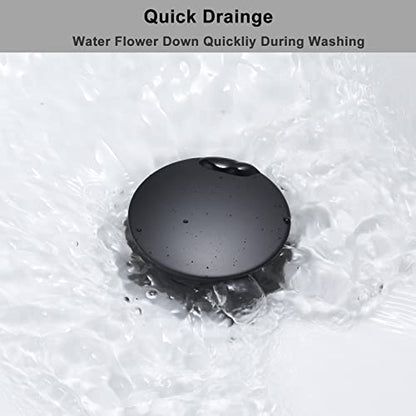 Bathroom Sink Drain, Pop Up Drain Stopper for Bathroom Sink and RV Sink, with Overflow, Matte Black Vessel Sink Drain, Built-in Anti-Clogging Strainer - color: Matte Black, style: Style A: pop up drain