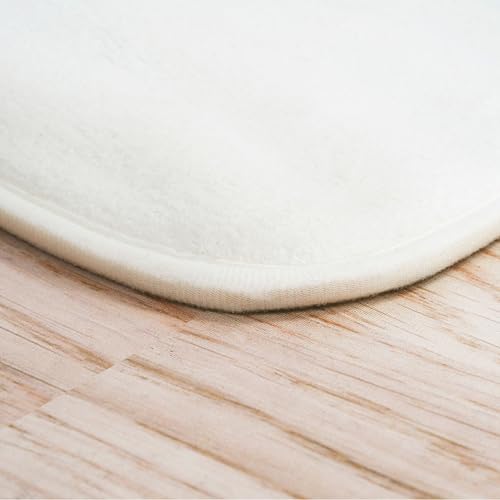 Lavish Home 2-Piece Memory Foam Bath Mat Set- Off-White - color: White