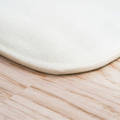Lavish Home 2-Piece Memory Foam Bath Mat Set- Off-White - color: White