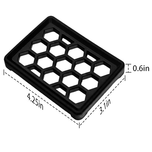 Honeycomb Silicone Soap Dish, Self Draining Soap Holder with Raised Grid Design, Non Slip Soap Saver Tray, Quick Dry Soap Dish for Bathroom Kitchen Sink Shower, Black & White - color: Black & White