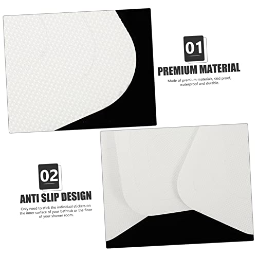 Alipis 24Pcs Non Slip Bathroom Stickers Transparent Peva Bathtub Decals Strong Adhesion Slip Surface Protection for Home Use
