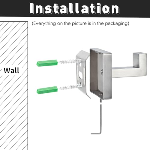 IBosins 4-Pack Towel Hooks Hand Towel Holder Bathroom Robe Hanger Coat Hook | Brushed Silver Square Bath Towel Hook Wall Mount Heavy Duty Stainless Steel Hat Hook for Living Room Bedroom Kitchen Closet - color: Silver