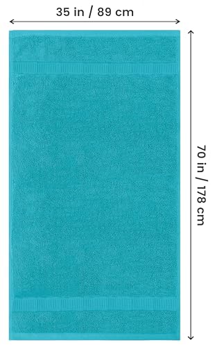 Utopia Towels Jumbo Bath Sheets, 2 Pack, 35x70 in, 600 GSM Cotton, Turquoise - color: Turquoise, size: 2 Piece Bath Sheet
