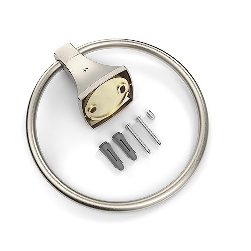 Hand Towel Holder for Bathroom Kitchen Brushed Nickel Towel Ring Towel Hanger Stainless Steel and Zinc Alloy Wall Mount - color: Brushed Nickel