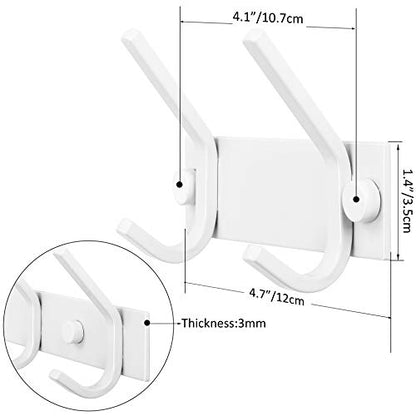 WEBI Coat Rack Wall Mount,Coat Hooks Wall Mounted,Wall Coat Hanger,Hook Rack,2 Hooks for Hanging Coats,Jackets,Clothes,White - size: 2 Hooks