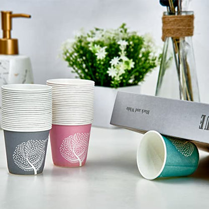 LITOPAK 300 Pack 3 oz Paper Cups, Colorful Disposable Mouthwash Cups 3 oz | Small Paper bathroom cups, 3 ounce paper cups, medicine, mouthwash, snacks, bath rinsing, paint mixing, and more - style: 300pack Colour mixture