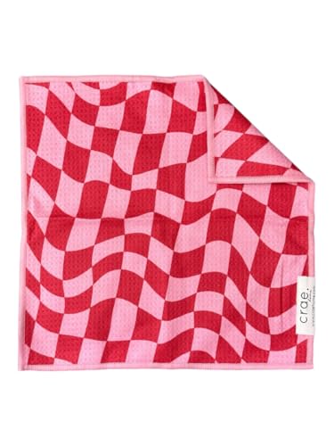 Double-Sided Microfiber Washcloths, Waffle Weave Kitchen Washcloths for Use | 12x12 Inch, Super Absorbent, Lint-Free, Fast Drying, For Dish Cleaning, Cars & More, Durable & Soft, Fun House Pink Towel Set - color: Fun House- Pink