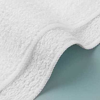 Orighty Washcloths Bulk, 50 Pack Microfiber Face Towels, 12x12 Inch White | Highly Absorbent & Soft Feel, Multi-Purpose Wash Cloths & Hand Towels for Bathroom, Hotel, Spa, and Gym - color: White