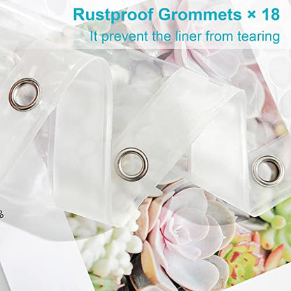 EurCross Heavy Duty Extra Wide Shower Curtain Liner 108 x 72 inch with 3D Pebble Design, Thick 11G EVA Heavyweight Clear Shower Liner Curtains for Bathroom with 3 Strong Magnet - size: 108"W x 72"L (Pack of 1)