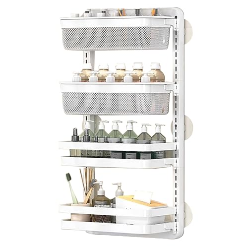 Over The Toilet Storage Shelf, Toilet Storage Wall Mounted, Bathroom Storage Organizer with Non-Trace Adhesive, Home Storage Rack(Large) - size: Large