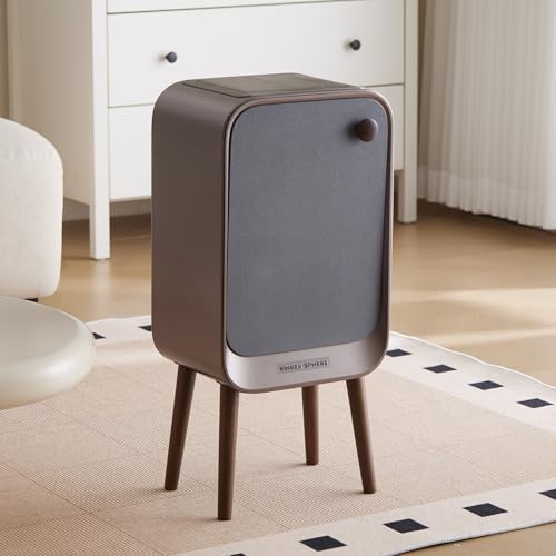 Motion Sensor Touchless Trash Can for Living Room Bedroom, 5.3 Gallon/20L Automatic Stainless Steel Slim Tall Garbage Can with Butterfly Lid&Legs, Eclipse Grey - color: Grey
