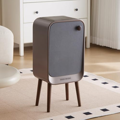 Motion Sensor Touchless Trash Can for Living Room Bedroom, 5.3 Gallon/20L Automatic Stainless Steel Slim Tall Garbage Can with Butterfly Lid&Legs, Eclipse Grey - color: Grey
