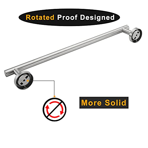 Nolimas Brushed Nickel Bath Towel Bar Single Bars Towel Rack Rod Classic Wall Mounted SUS304 Stainless Steel Bathroom Towel Holder Toilet Kitchen Towel Shelf Single Layer,18 inches - color: Brushed Nickel, size: 18inch