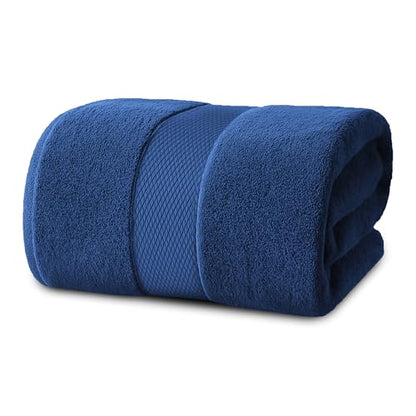 Infinitee Xclusives – Luxury Bath Sheets Towels – 1 Pack 600 GSM (35X70 Inches) – 100% Ring Spun Cotton Large Bath Towels for Bathroom (Tranquil Navy, Bath Sheets - Pack 1) - color: Tranquil Navy, size: Bath Sheet - 1 Pack