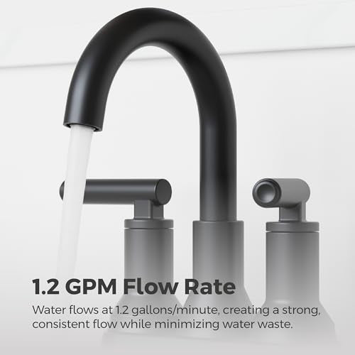 Pfister Capistrano Bathroom Sink Faucet, 4-Inch Centerset, 2-Handle, 3-Hole, NSF Certified, Spot Defense Matte Black Finish, LF048CSOSDB (Pack of 3) - color: Spot Defense Matte Black, size: 3 Pack