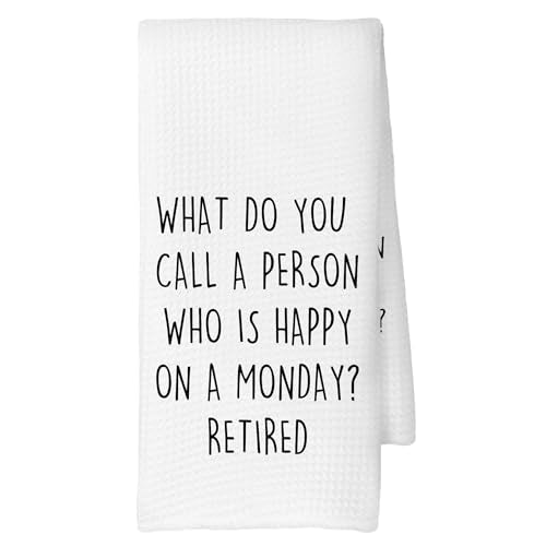 Funny Humorous Kitchen Towels, Funny Retirement Gifts for Women Men, Adults Humor Gifts for Coworkers Women Men Decoration Tea Towel Kitchen Hand Towels 16x24 Inch for Bathroom Decor - color: Color 06