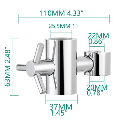 Brass Handheld Shower Bracket Adjustable Shower Head Holder for Slide Bar 25mm O.D, Chrome, ST38A - color: Chrome