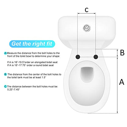 Bidet Toilet Seat Elongated, Non-Electric Bidet with Self Cleaning Dual Nozzles, Slow Close Lid, Bidet Attachment for Toilet Seat - color: Elongated (Non-Electric)