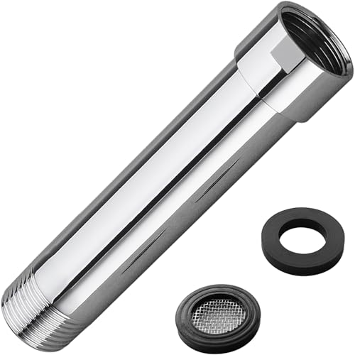 Shower Arm Extender 4 Inch Rainfall Shower Head Extension Arm Pipe, Female to Male 1/2 Inch, Polished Chrome - color: Chrome, style: 4-Inch